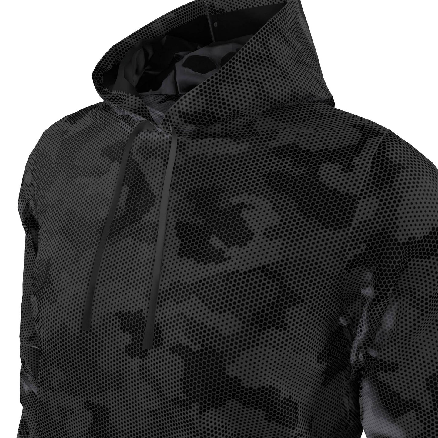 ADMIRAL Mens Camo Hex Hoodie Black