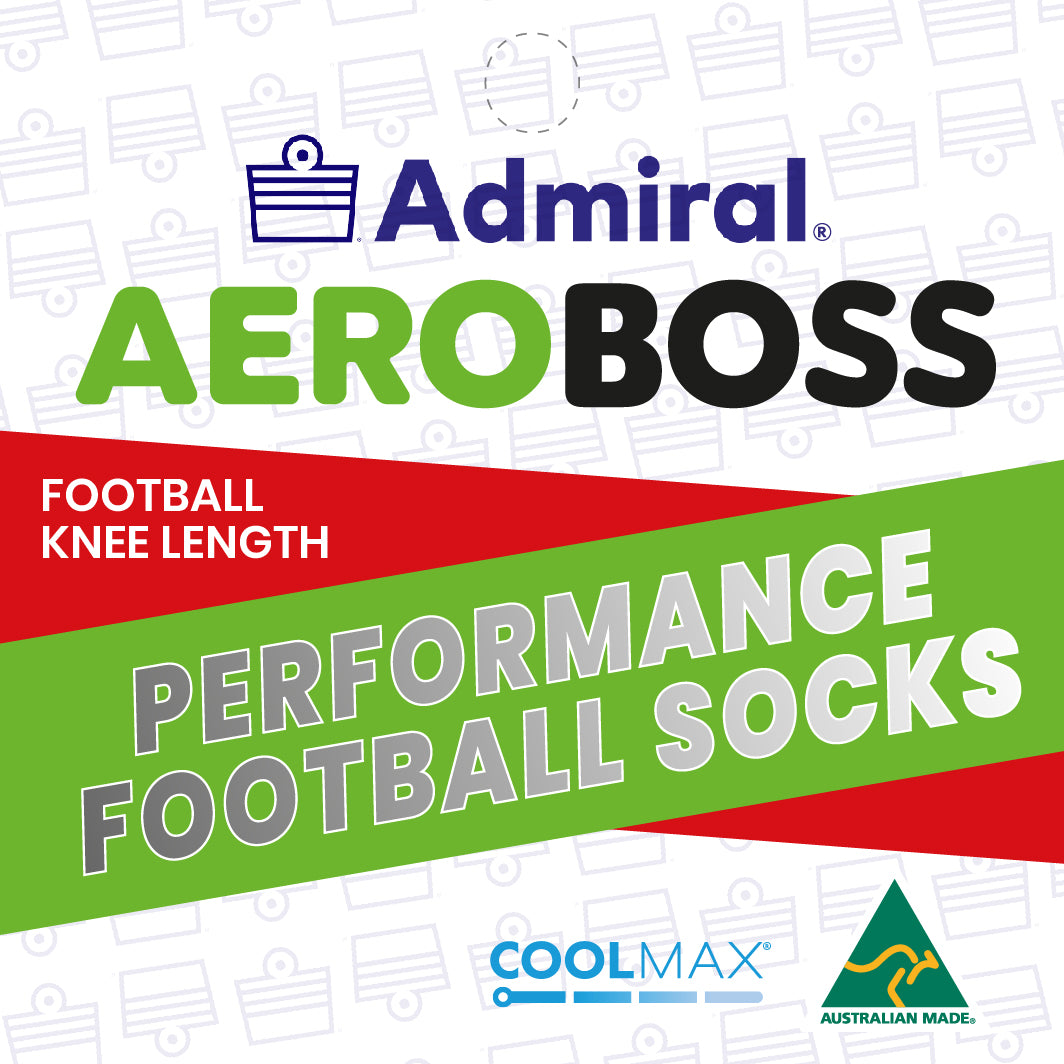 ADMIRAL AEROBOSS Performance Sock - Football Knee Length - White