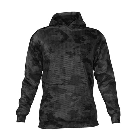 ADMIRAL Mens Camo Hex Hoodie Black